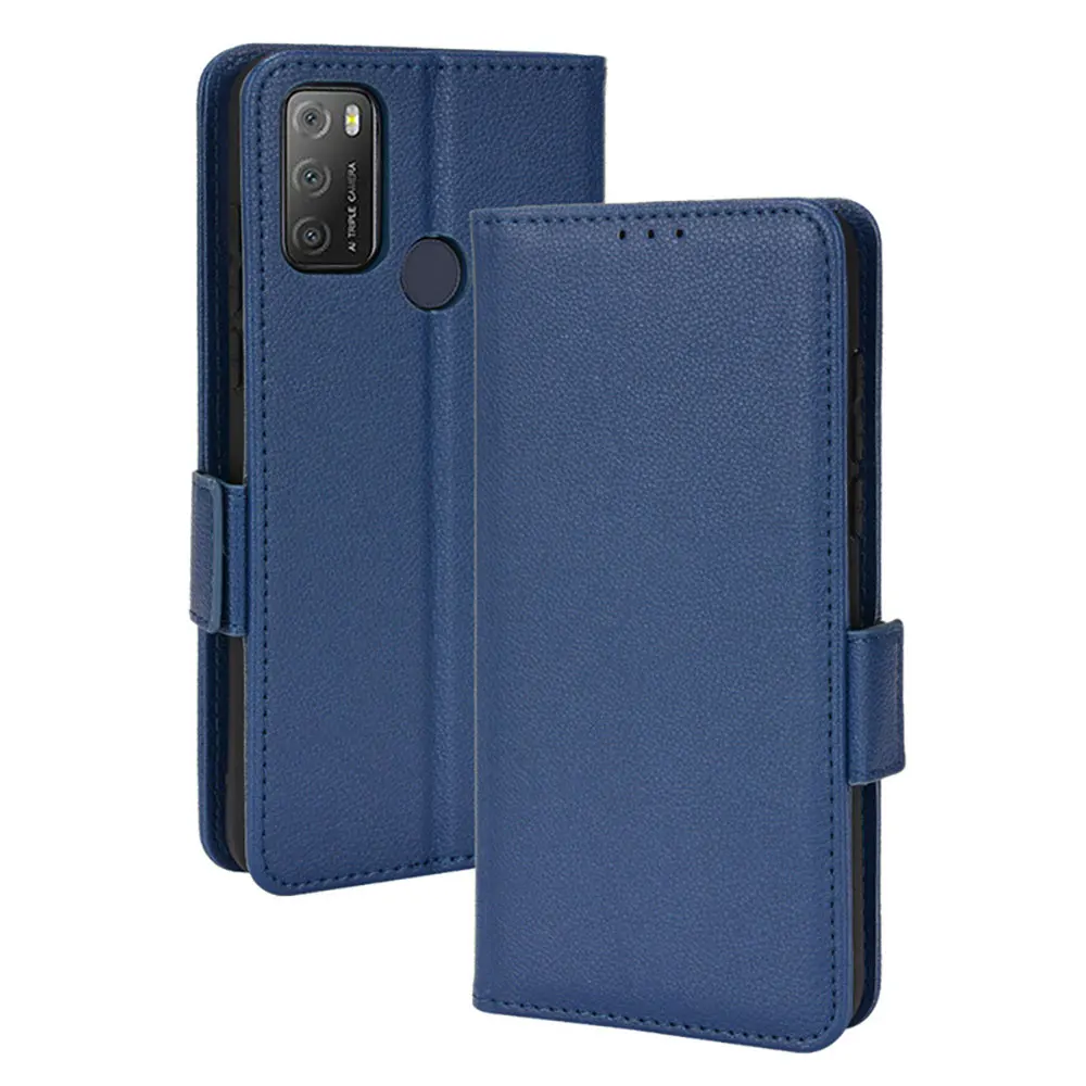 Credit Card Wallet PU Leather Mobile Phone Case Shockproof Business Cell Phone Cover for Alcatel 1s