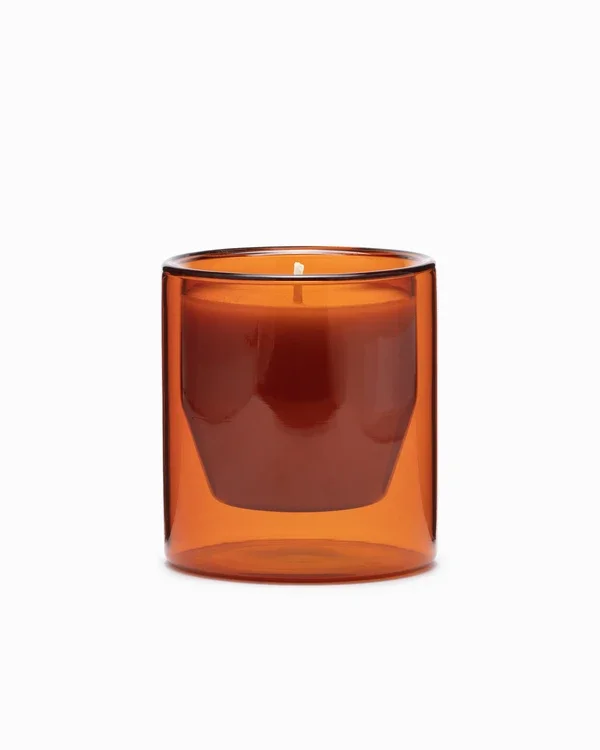Custom Blown Colored Borosilicate Double Wall Glass Holder Candles