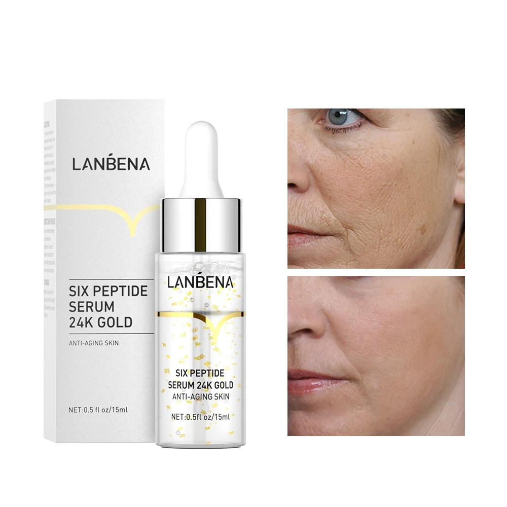 Lanbena 24k Gold Anti-aging Peptide Face Serum & Moisturizer
