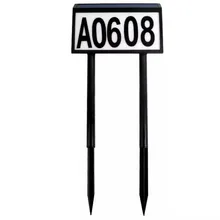 Shingel Outdoor Waterproof Solar Powered Led Address Signs Wall Lamp Plaques House Numbers Light With Stakes for Home Yard