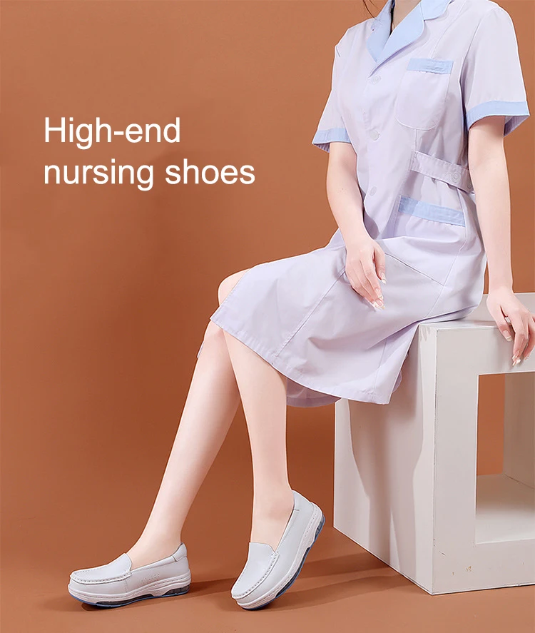 Women's Nursing Shoes for Hospital Comfortable Anti-slip Ventilate Lightweight Waterproof Work Nurse Shoe Healthcare Footwear
