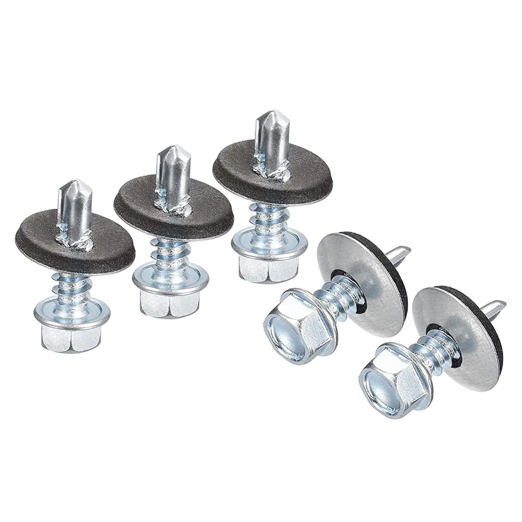 Flat Pan Head EPDM Washer Metric Model Metal Sheet Screws Kit Screws for Metal Fabrication BSCI Certified supplier