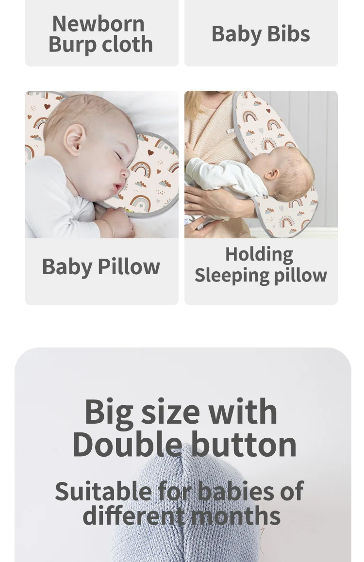 6 Layers Muslin Burp Cloth Cotton Burp Cloths For Baby Customize Skin