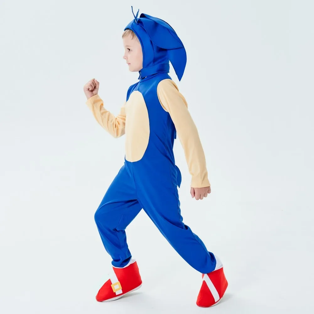 Sonic Childs Speedy Blue Heroic Video Game Character Faster Trick Or  Treater Kids Halloween Carnival Costume Cosplay - AliExpress