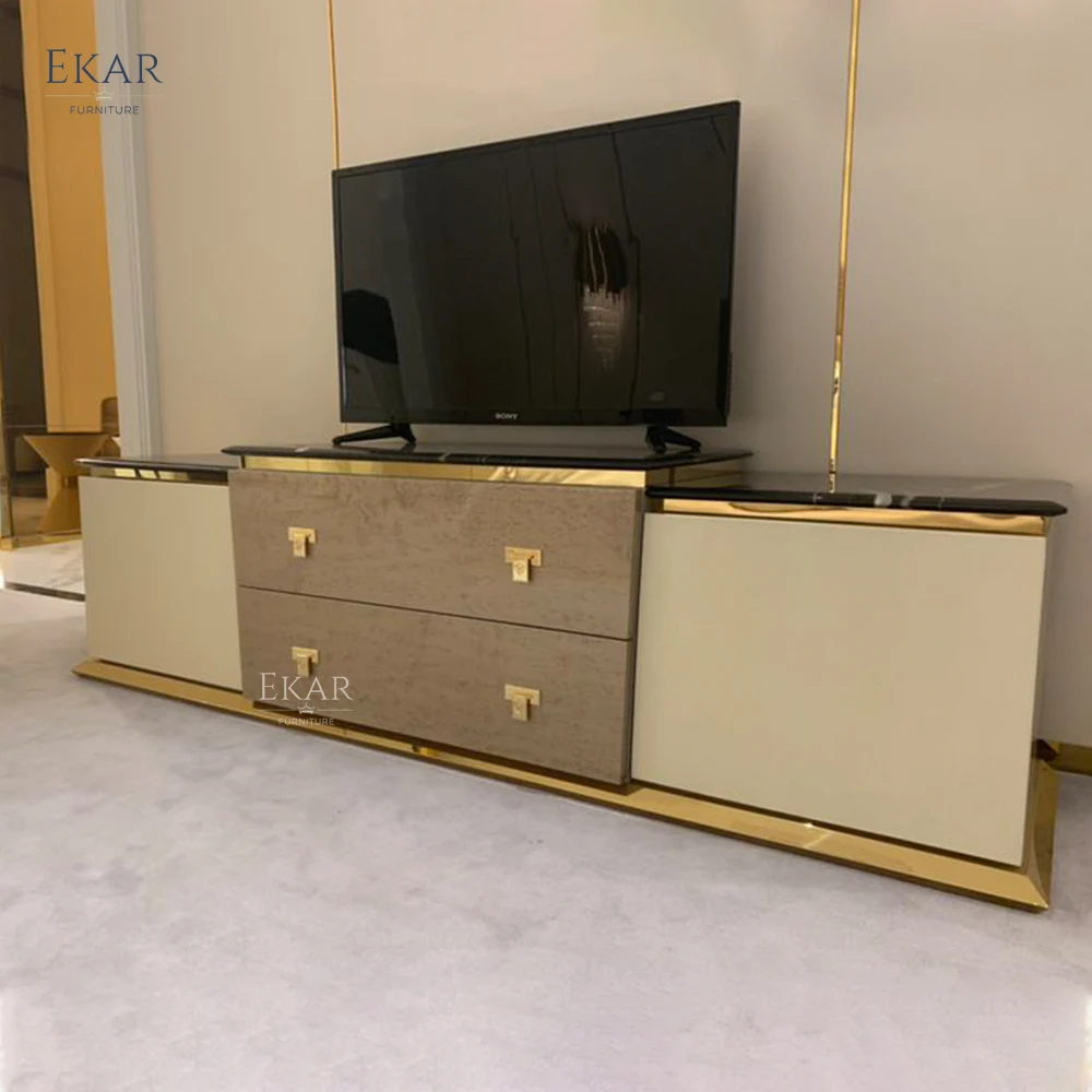 product lauren black and gold marble tv stand  luxury entertainment center-63