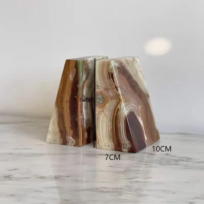 Fully Customized Made Best Onyx and Marble Bookends Villa Art Decoration Marble Ornaments