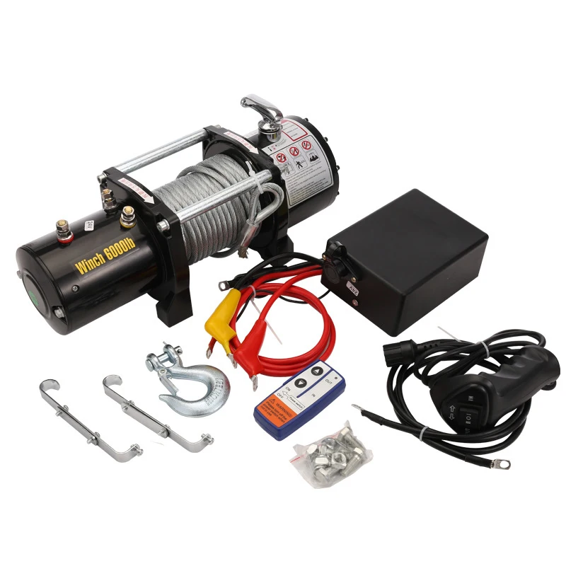 High Quality Black  UTV 9500lb Mini Boat Loader 12v Electric Winch Motor