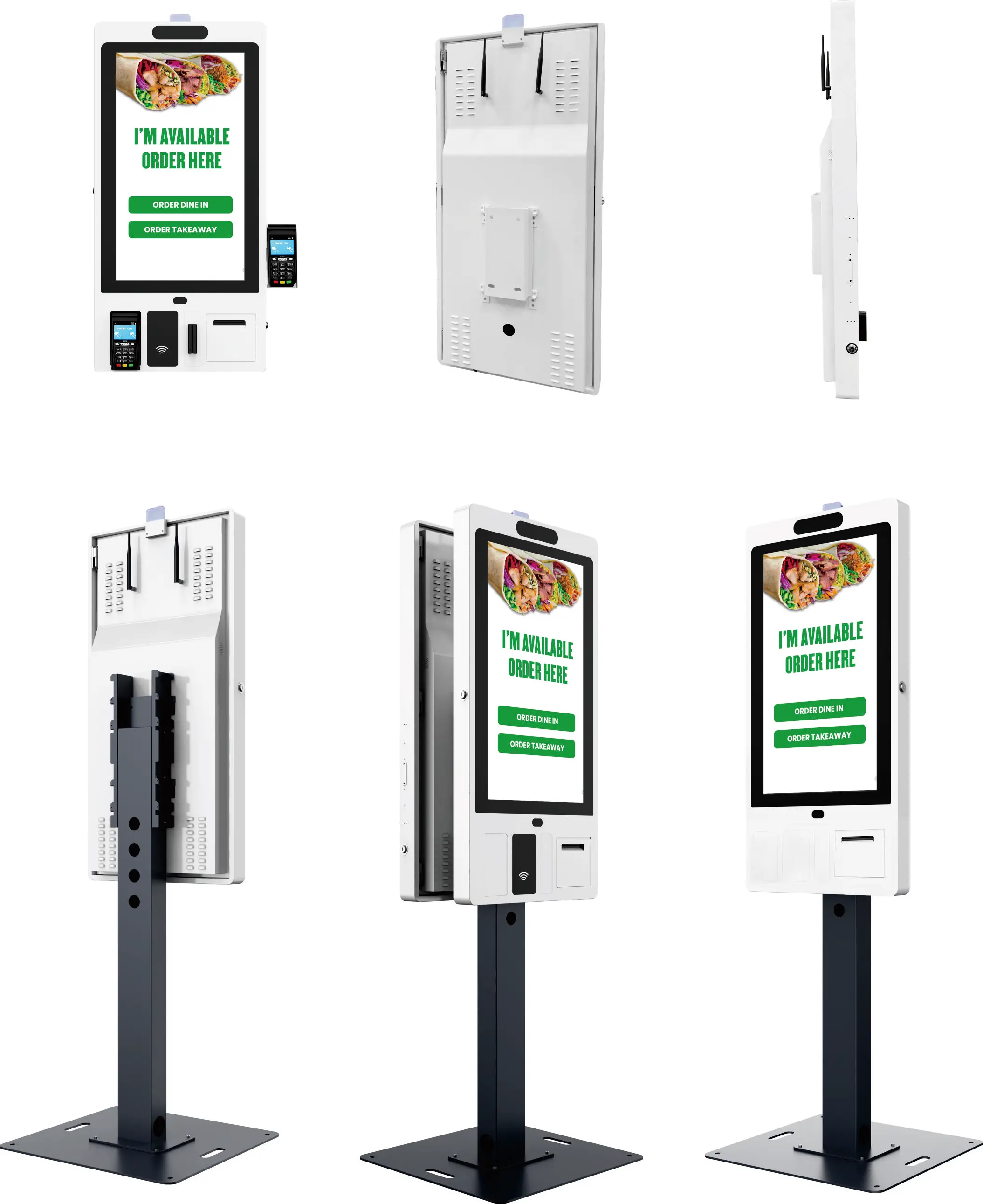 32" 10 Point Touch Screen Water-proof Self Service Ordering and Payment Kiosk for Hotel Restaurant