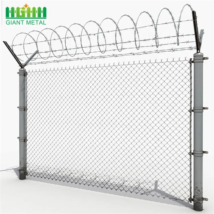Residential Chain Link Fence Easy Installation Anti-Clamp Hot Dipped Galvanized Single Arm 3D Modelling for Single Swing Gate 3D
