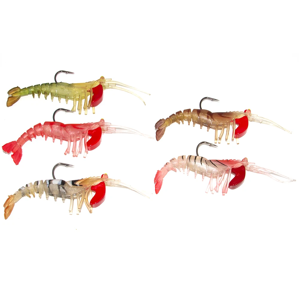 Wholesale Red Shrimp Lure Saltwater Soft