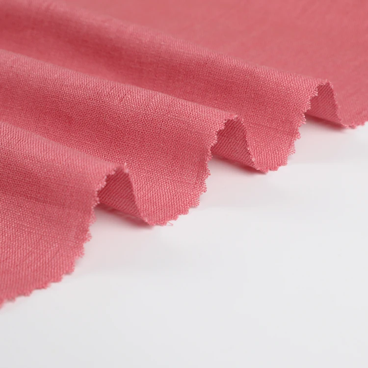 Мягкая, приятная на ощупь, 55% лен, 45% вискоза, Смешанная вискозная льняная ткань, ткань для платья, блузки, рубашки