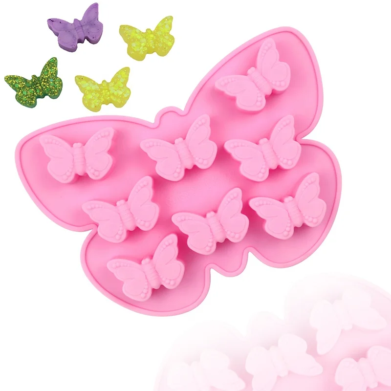 Handmade Butterfly Silicone Mold Food-Grade Reusable Eco-Friendly Chocolate Candy Resin Jewelry DIY Craft Baking Tool Kitchen manufacture