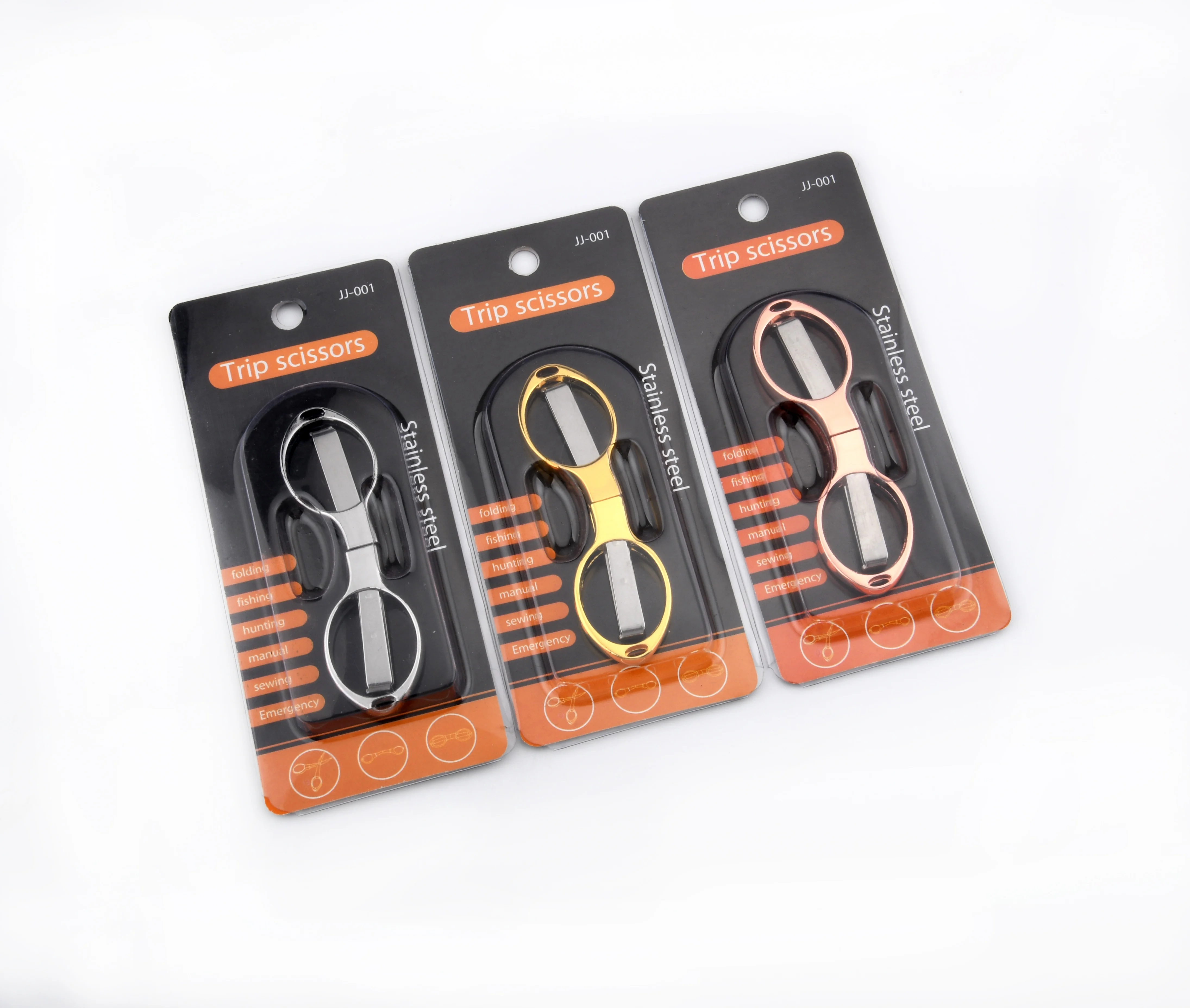 Small Folding Scissors Portable Mini Scissors Stainless Steel Stretch Travelling Cutting Tool