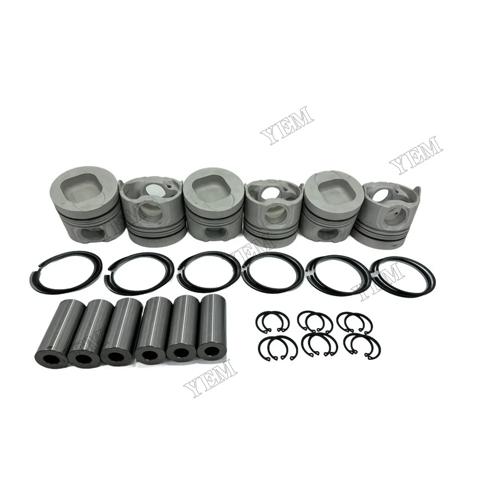 Engine Piston Set With Piston Ring Compatible for Isuzu 6SD1 Replaces China Engine Parts Supplier 4