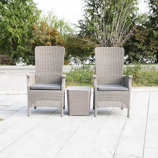 Modern Outdoor Furniture Rattan Wicker  Plastic Garden Armchair Set