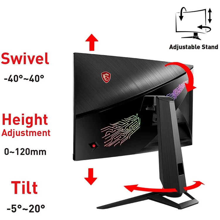 MSI 27 Inch WQHD Curved Gaming Monitor, 144Hz Refresh Rate, 1ms