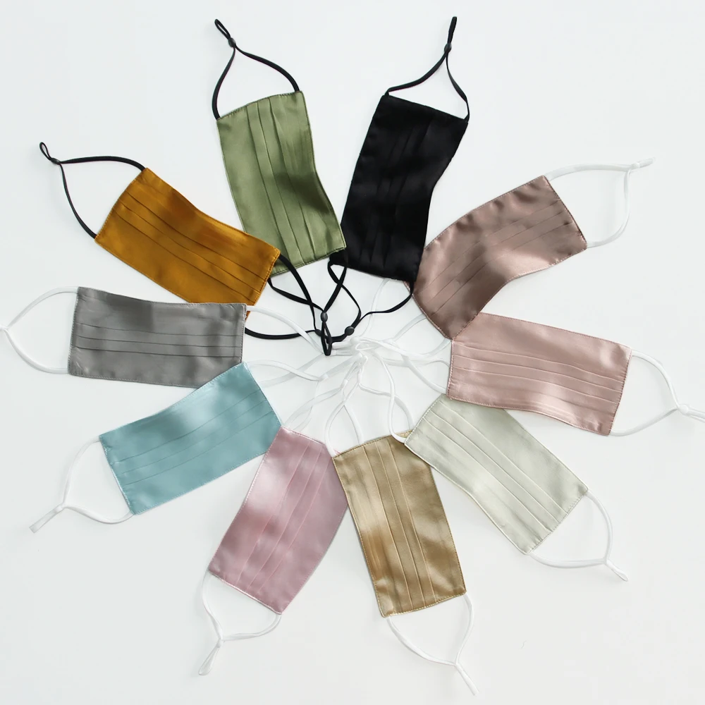 Стильная дизайнерская маска для лица с вышивкой логотипом проволока для носа многоразовая модная роскошная шелковая маска для лица