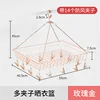 Hook clip clothes drying basket - rose gold