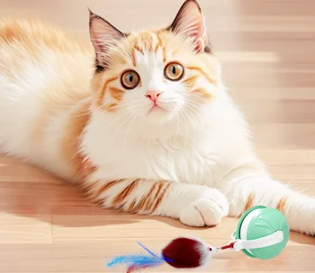 Modern Interactive Sports Play Toys for Cats Eco-Friendly Real Fur with Plastic Sustainable and for Dogs