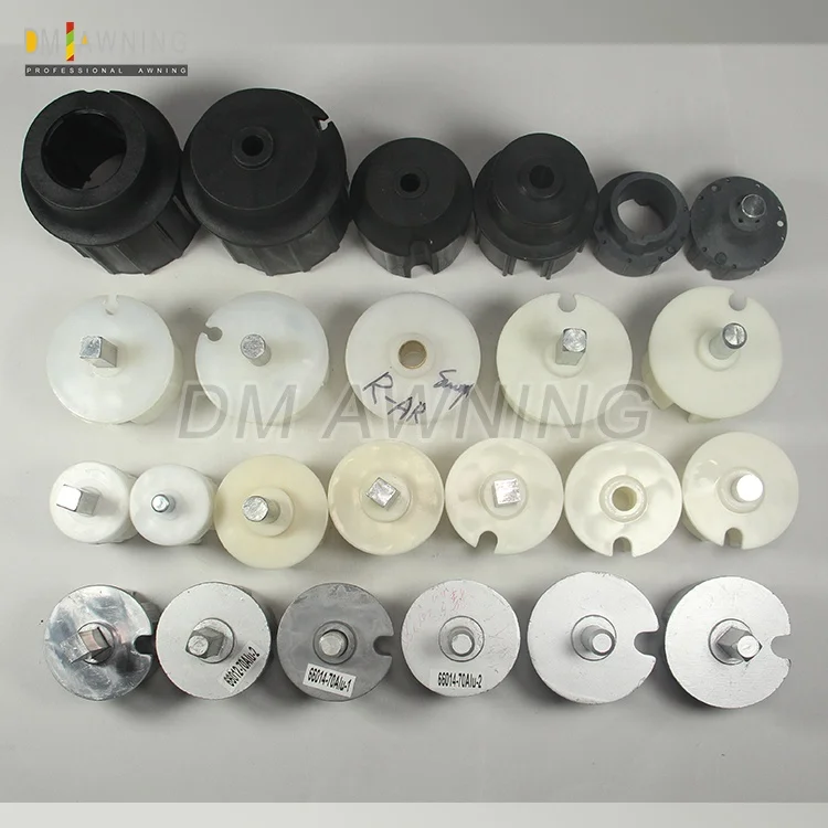 Wholesale DM Plug Model 66014 Aluminum Modern Awning Tube Plug Dia 70/78/80mm Reel End Plug Square/Round Pin Windproof