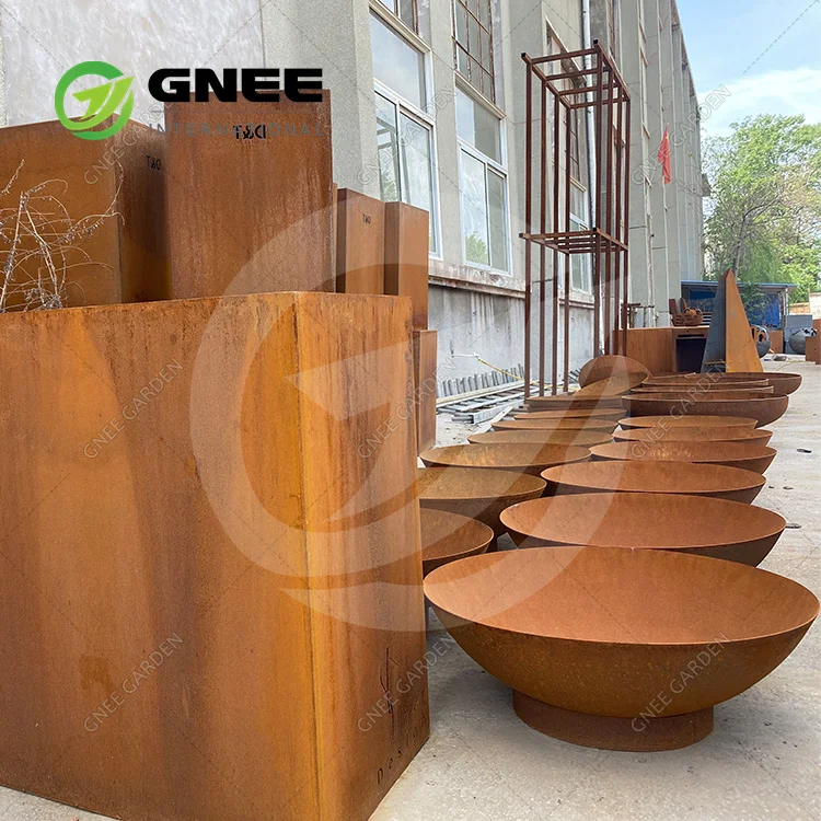 Corten Steel Water Bowls Custom Corten Steel Firebowl Fire Pit Outdoor ...