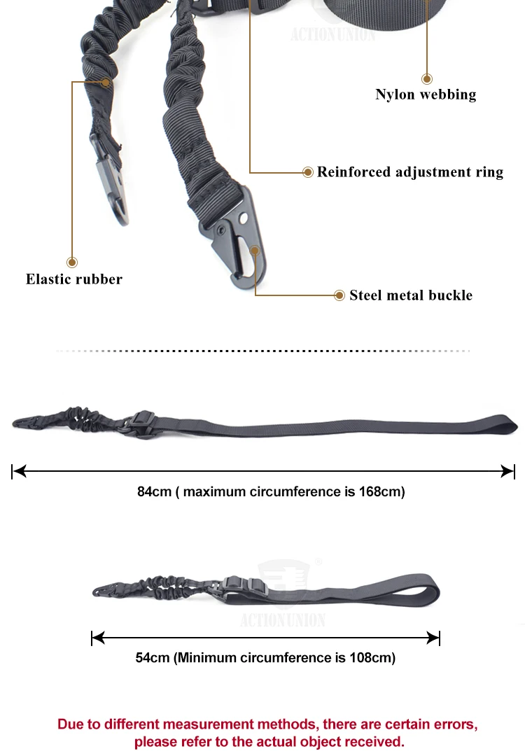 Action Union Tactical Toy Gun Sling Camo Strap Adjustable Bungee Sling