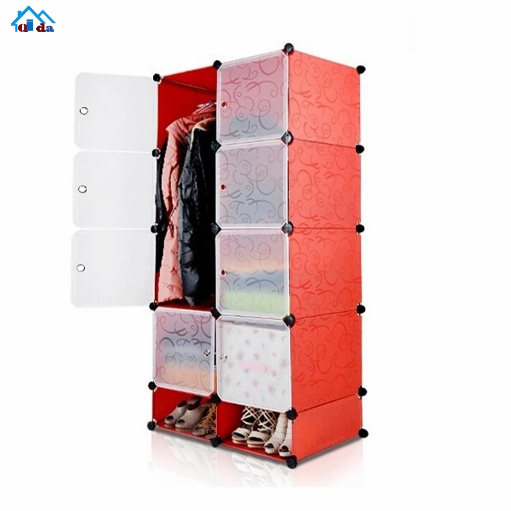 Simple Wardrobes PVC Fold Portable Storage Cabinet Dormitory Steel Frame Assembly Student Wardrobe