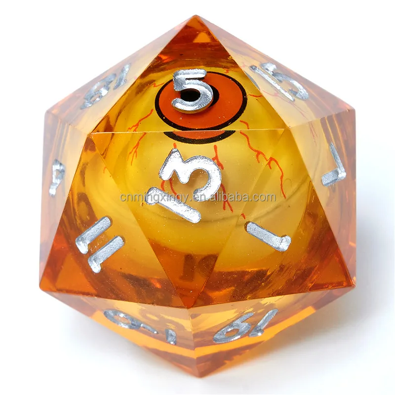 New Liquid Core Dice Set Dnd Polygonal Resin Dice Rolling Rpg Dungeon