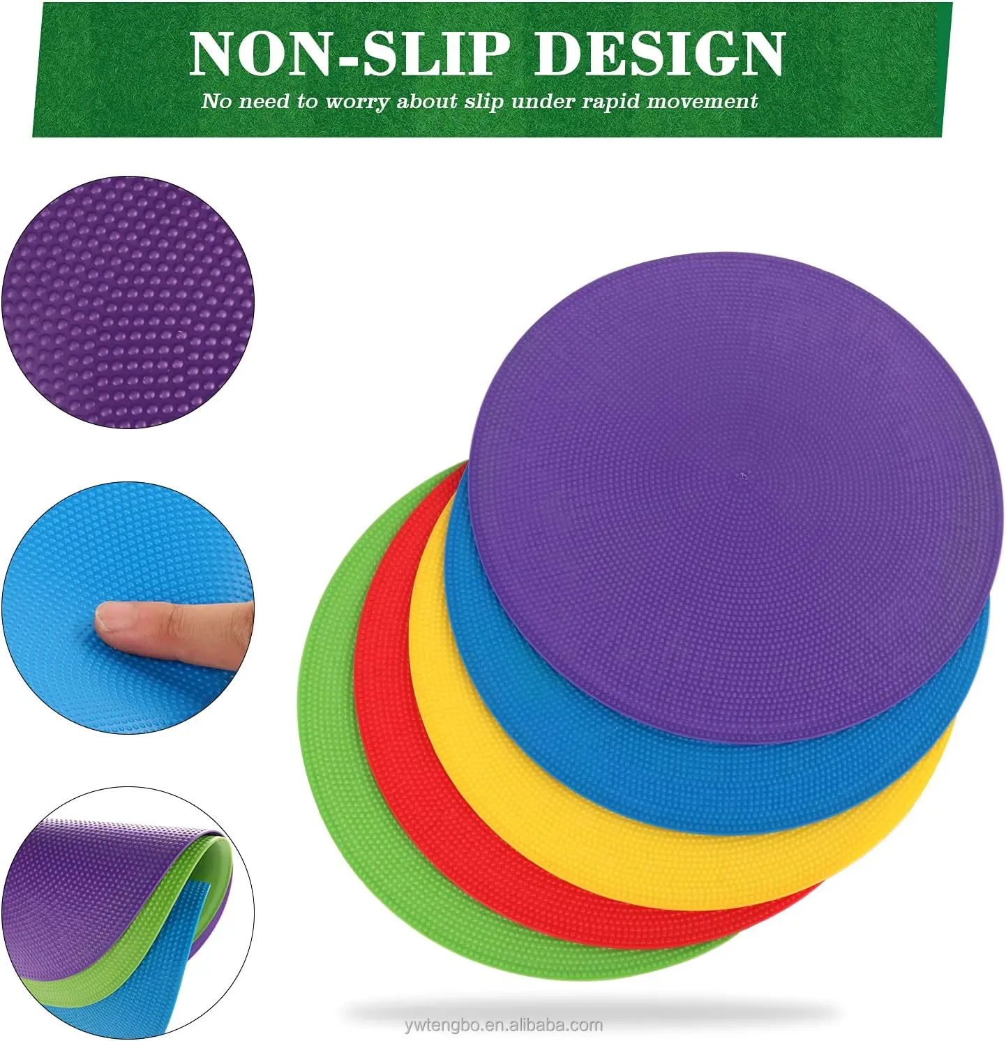 Marqueurs de sport ronds durables en caoutchouc, 9 pièces, 23cm, marqueurs de points en Poly vinyle pour perceuses et entraînement de la vitesse et de l'agilité  18