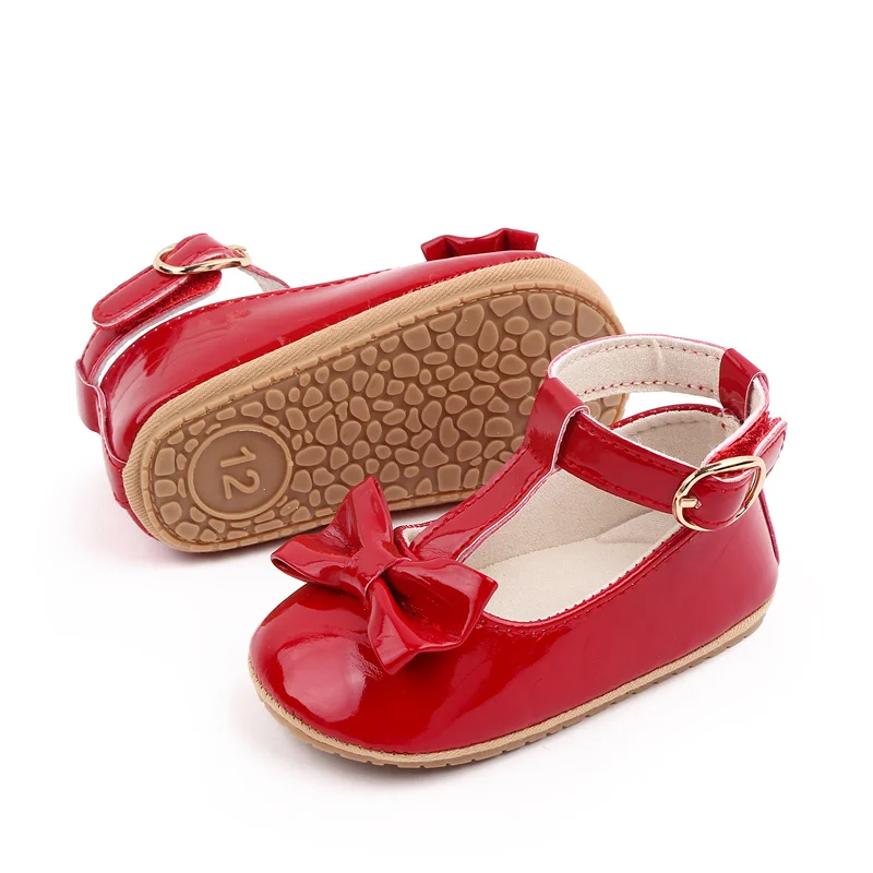 British Style Solid Color Baby Toddler Girl Shoes 2025 details