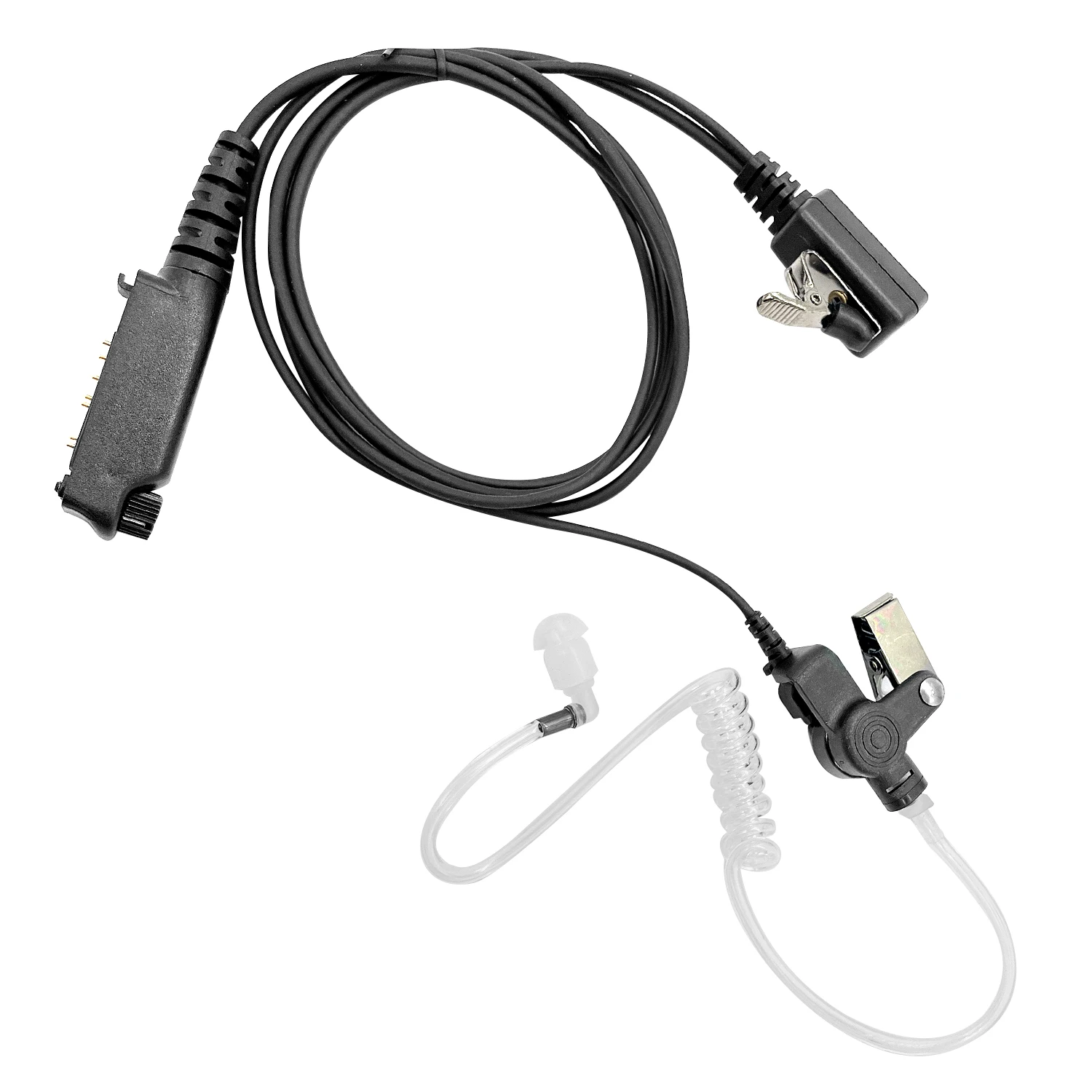 2-Wire Covert Acoustic Tube Surveillance Earpiece Headset Mic PTT Kit for Motorola XPR3500e XPR3000 XPR3300 XPR3300e XPR3500 Two Way Radio Walkie Talkie by Klykon 