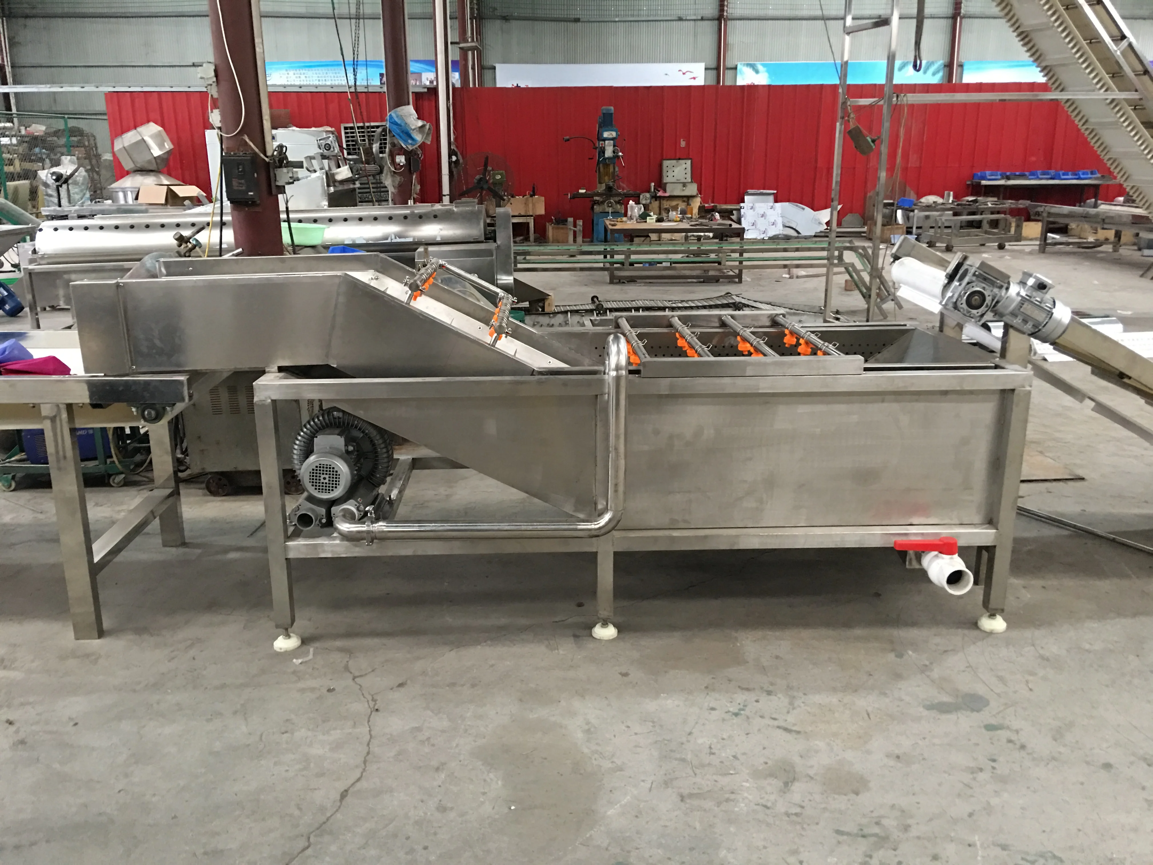 Multifunctional Broccoli Washer Double Bubble Apple Cleaner Ozone System Mussel Washing Equipment