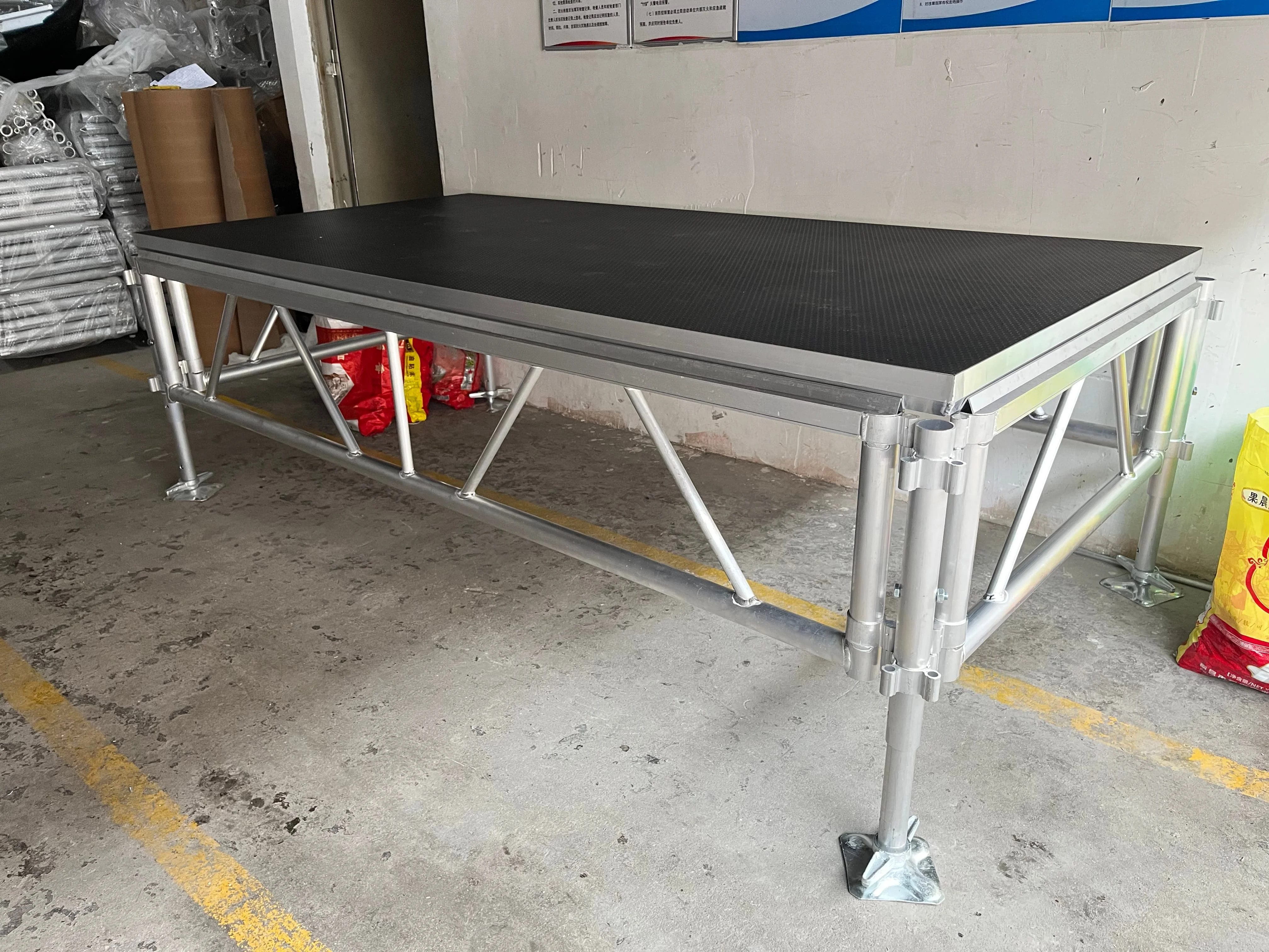product 122x244m stage aluminum assembly stage deck with adjustable height for performance wedding event stage platform-2