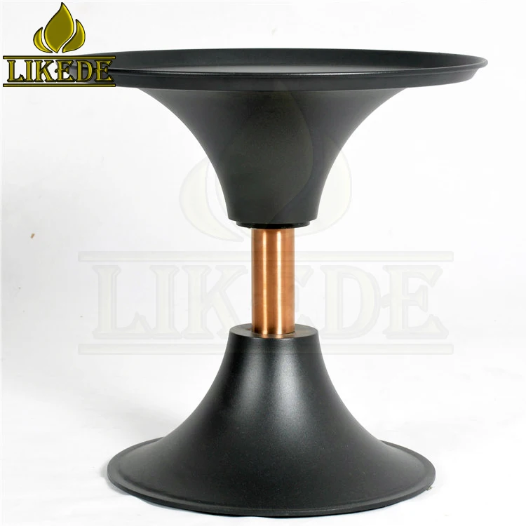 Modern Metal Black Cast Iron and Aluminium Alloy Coffee Tea Table Featuring Steel Legs