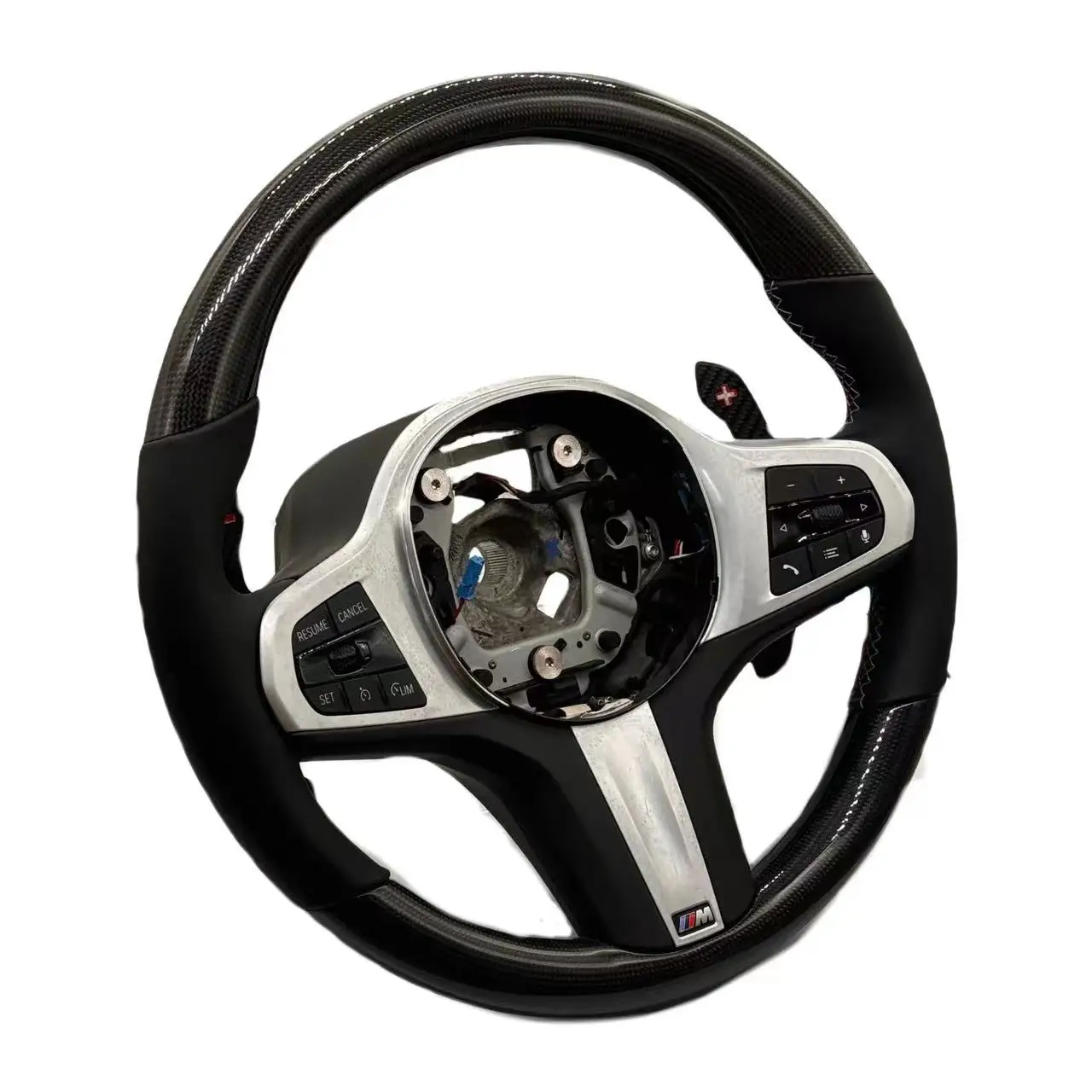 With M Performance Paddle Shifters Custom Carbon Fiber Car Steering Wheel for BMW 5 7 Series G30 G31 G38 G11 G12 X7 G07