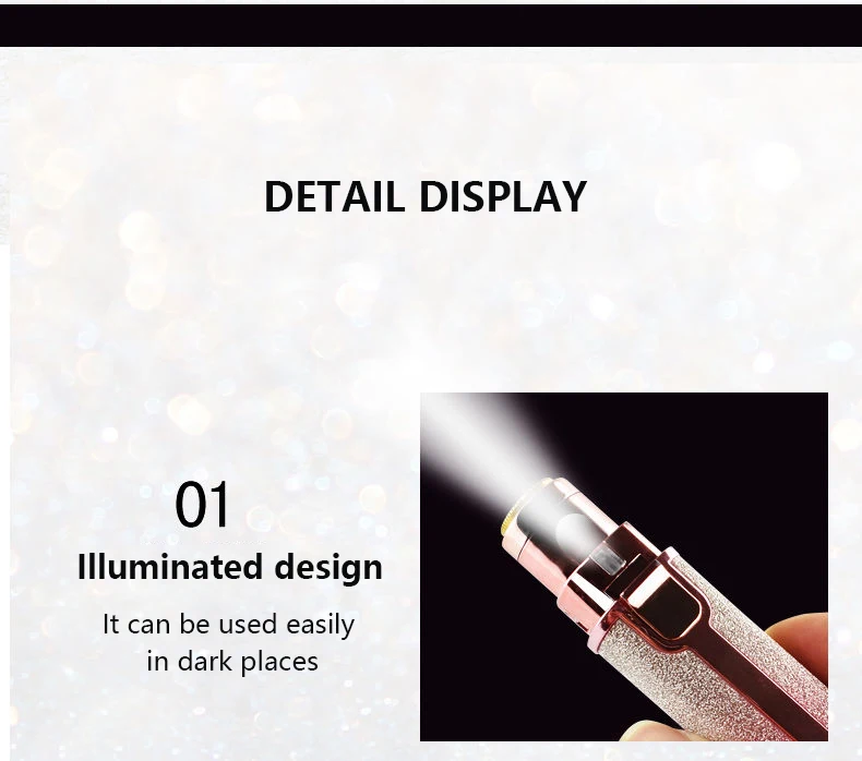 Instant 2 In 1 USB Rechargeable Face Epilator Hair Remover Electric Eyebrow Trimmer