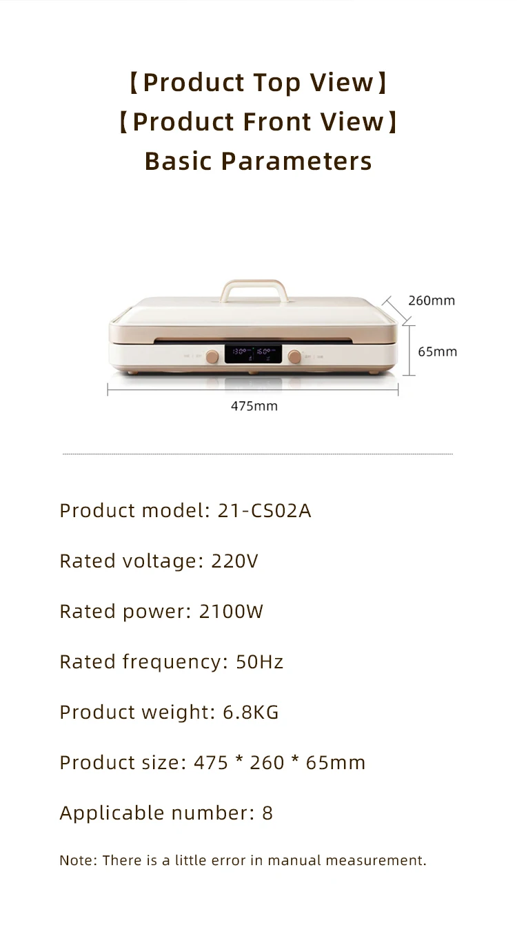 Wholesale New Design Ih Multifunctional Cooking Plate Doubleheaded