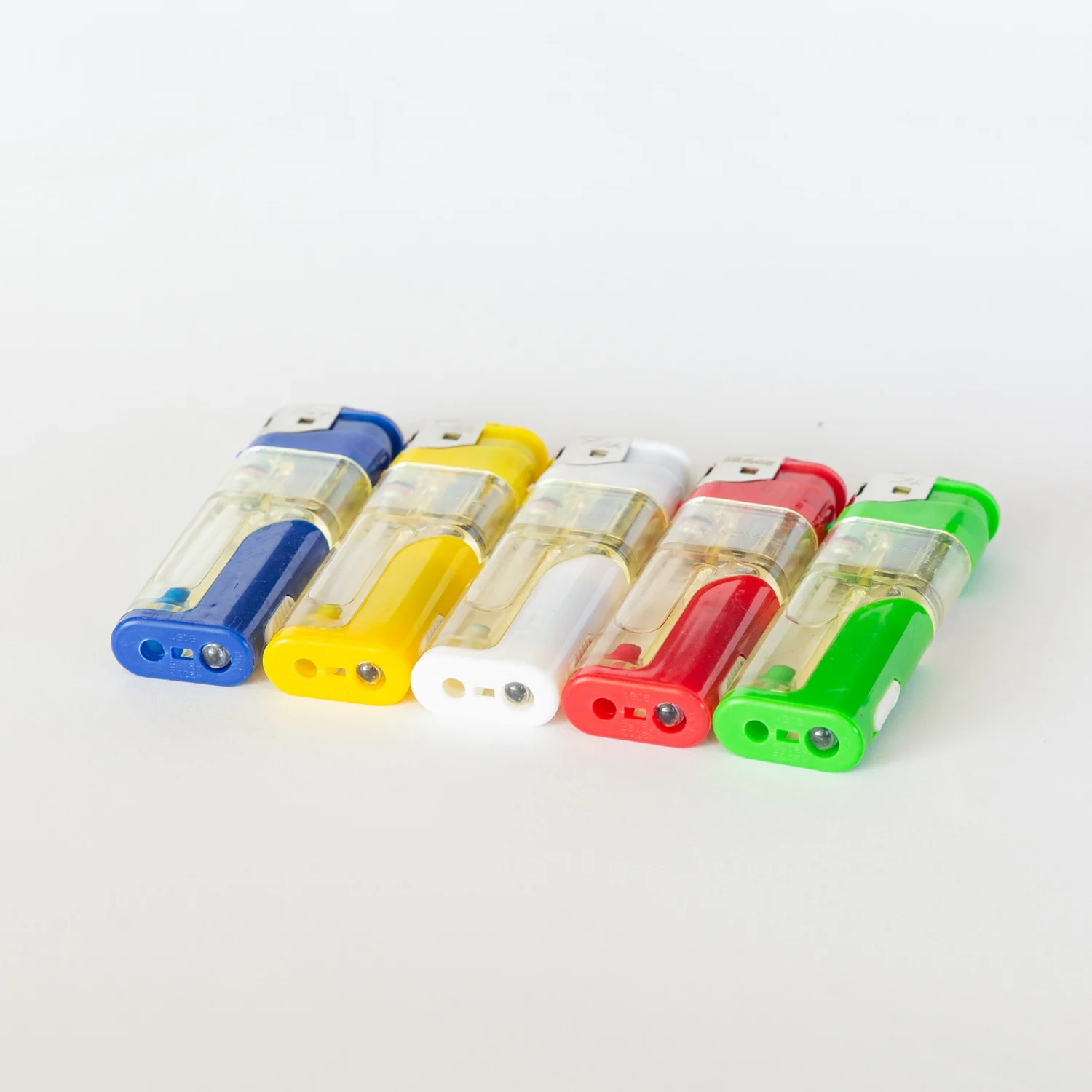 Manufacturer's Factory Direct LED Plastic Gas Cigarette Lighter Custom Logo Electronic Lighter Lamp Classic Design Style Camping