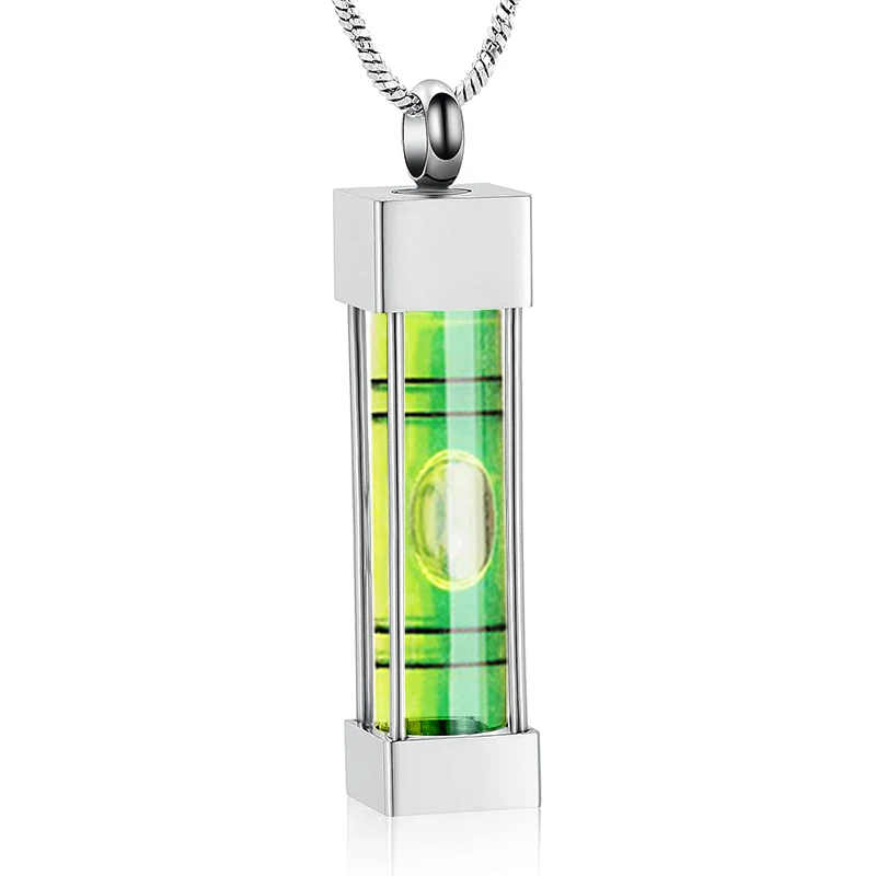 Spirit Level Metal Necklace Pendant Stainless Steel Jewelry Mark Measuring Instruments Layout Tool Easy Carry and Storage Levels