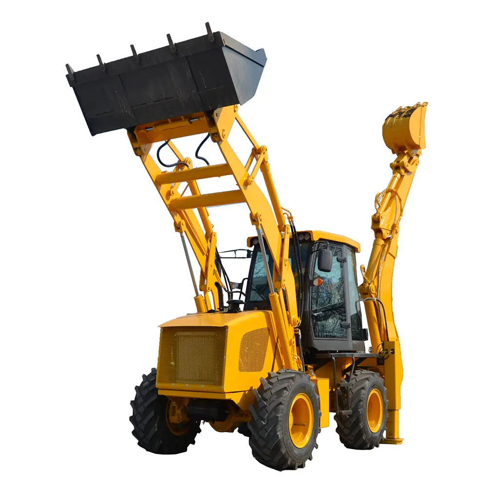 Farm Tractor With Front End Loader And Backhoe On Tracks,Rippa Chinese