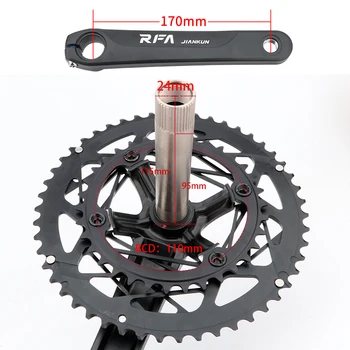 RFA高速道路折りたたみ自転車クランクセット34/50tダブルディスク
