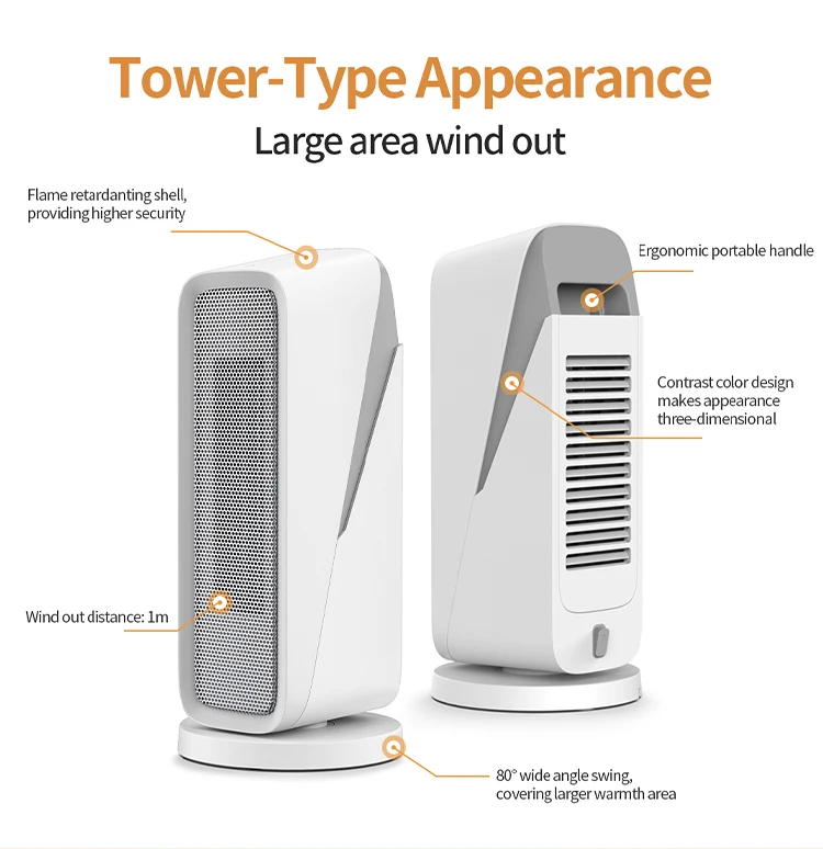 Portable Electric Air Electrical Office Ptc Mini Household Fan For Heater