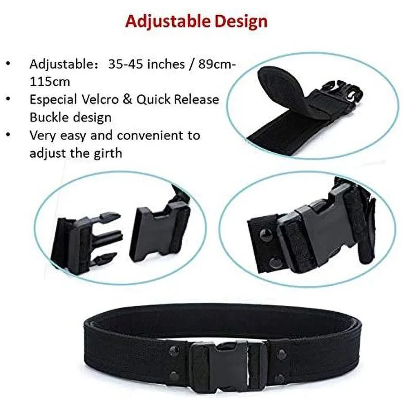 Sport Enthusiasts Modular Equipment System Security Tactical Duty Utility Versatile Work Hunting Quick Release Buckle Belt