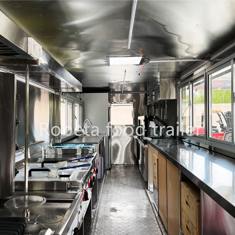 Mobile Fast Food Kitchen Food Truck Miami With Complete Kitchen For