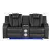 Black + Faux Leather + Solid Wood+MDF