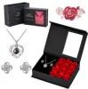 Pendientes de oro blanco-caja regalo
