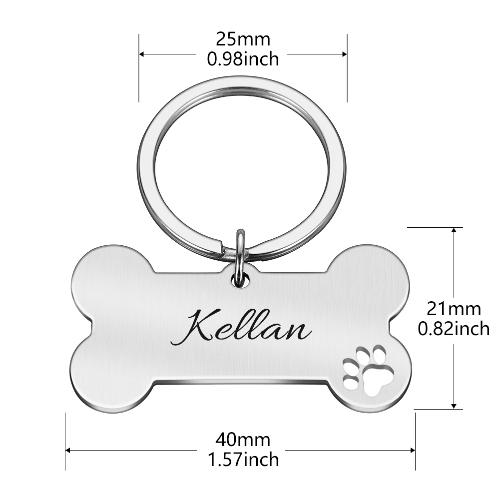 Wholesale Personalized Pet Tag Engraved Pet Id Name Puppy Collar Tag Dogs Floral Tt Stainless