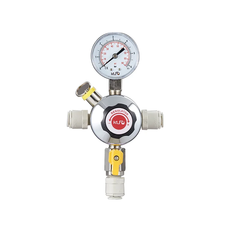Single Stage Wholesale  Co2 Secondary Regulator Barb Beer Gas Regulator 0-60psi for Home Brewing Kegs