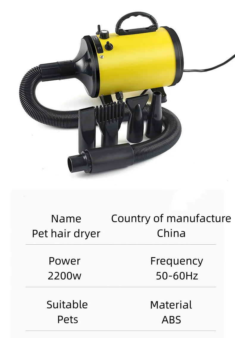 High Velocity Pet Grooming Dryer Machine Water Stepless Speed Blower ...