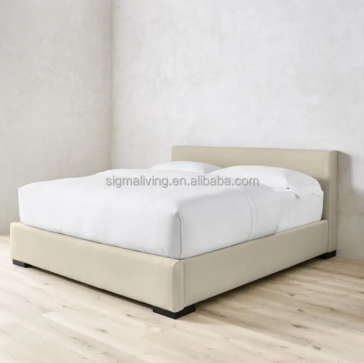 Bedroom big hotel double bed indoor furniture bed & headboard for sale